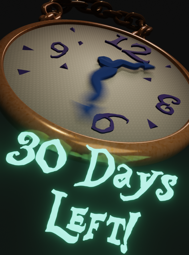 30 Days Left Clock